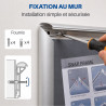 Cadre clipsable A4 aluminium mural porte affiche clic-clac.