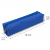 Trousse Fourre-tout 18 x 3,5 x 4,5 cm Textile Souple Bleu Uni