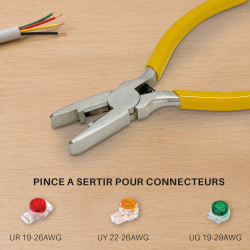Pince à sertir connecteurs télécom UR UY UG avec coupe-fil