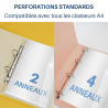 Lot 10 pochettes perforées A4 transparentes à rabat scratch