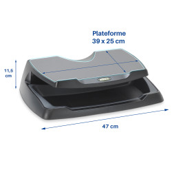 Rehausseur écran et support PC portable 17 pouces avec rangement