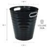 Poubelle de bureau plastique Noir ronde avec poignées - 12,5L