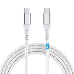 Câble USB-C USB-C 3.1 60W Nylon tressé, mâle mâle, 1,00m...