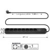 Bloc multiprise 8 prises avec protection surtension et interrupteur l