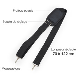 Sangle bandoulière universelle lanière ajustable coussin d'épaule