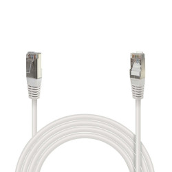 Câble réseau RJ45 Cat. 6 100% cuivre blindé FTP blanc 20.00m