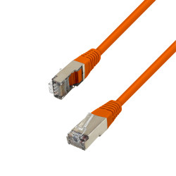 Câble réseau RJ45  Cat. 6 100% cuivre blindé FTP orange 0.50m