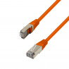 Câble réseau RJ45  Cat. 6 100% cuivre blindé FTP orange 0.50m