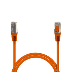 Câble réseau RJ45  Cat. 6 100% cuivre blindé FTP orange 0.50m