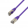 Câble réseau RJ45 Cat. 6 100% cuivre blindé FTP violet 0.50m