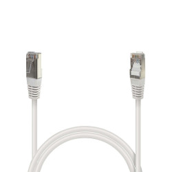 Câble réseau RJ45 Cat. 6 100% cuivre blindé FTP blanc 1.00m