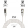 Câble réseau RJ45 Cat. 6 100% cuivre blindé FTP blanc 2.00m