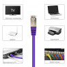 Câble réseau RJ45 Cat. 6 100% cuivre blindé FTP violet 2.00m