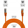 Câble réseau RJ45 Cat. 6 100% cuivre blindé FTP orange 3.00m