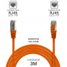 Câble réseau RJ45 Cat. 6 100% cuivre blindé FTP orange 3.00m
