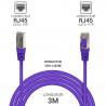 Câble réseau RJ45 Cat. 6 100% cuivre blindé FTP violet 3.00m