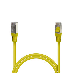 Câble réseau RJ45 Cat. 6 100% cuivre blindé FTP jaune 1.50m