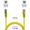Câble réseau RJ45 Cat. 6 100% cuivre blindé FTP jaune 1.50m