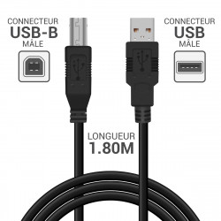 Rallonge USB 2.0 - 1.80m beige